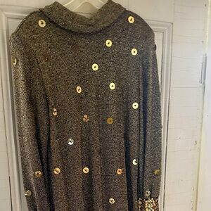 Vintage Sparkle and Sequin Gold Dress